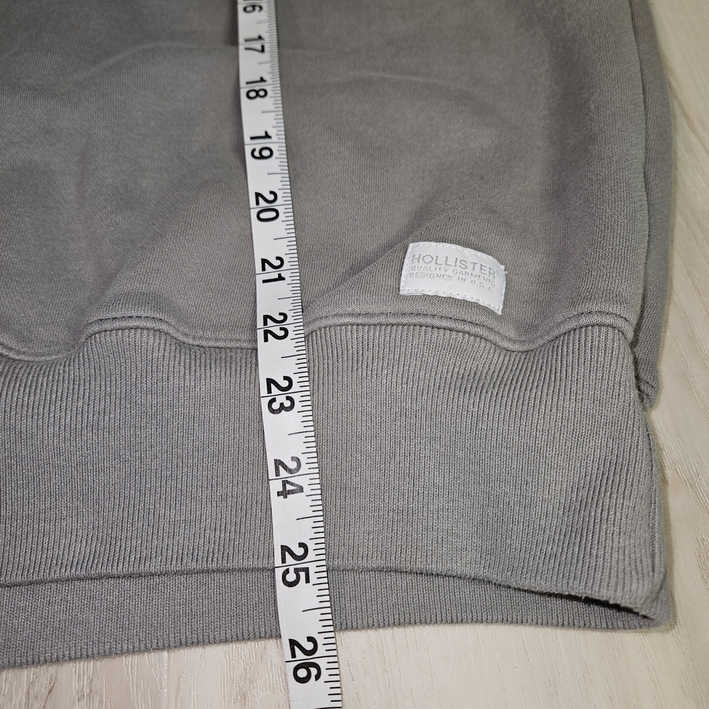Hollister Gray Oversized Crewneck Sweatshirt Small Relaxed Fit Fleece Streetwear - Picture 5 of 9